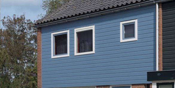 façade PVC bleu