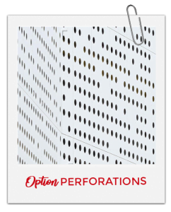 Option de panneaux : perforations