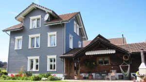 BARDAGE CLIN FIBRES CIMENT DURACOLOR Duralap Profil Tradi texturé coloris Gris Ardoise