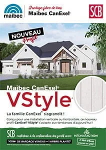 Couverture PLAQUETTE CanExel Bardage fibres bois composite profil VSTYLE